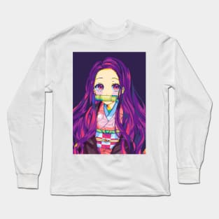 Cute nezuko anime demon slayer Long Sleeve T-Shirt